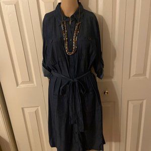 New York and Company Blue Jean Dress  Size Medium